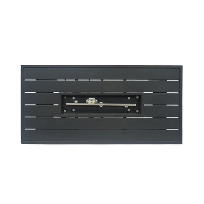 Rectangular Iron Fire Pit - 30,000BTU - Tank Cover Inside