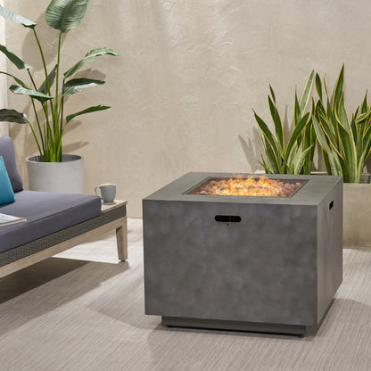 SQUARE IRON FIRE PIT-50 000 BTU