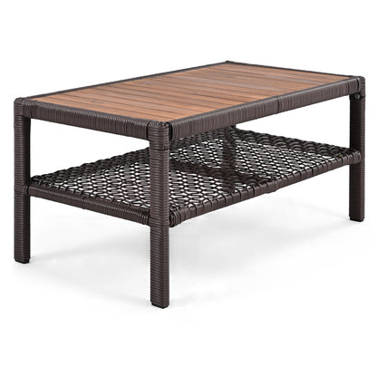 GO 4 Pieces Patio Furniture Set with Swivel Chairs, Outdoor Wicker Sofas for 5-person, Sectional Rattan Outdoor Conversation Set for Poolside Backyard Deck, Blue