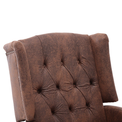 COOLMORE Rocking Recliner Chair,360 Degree Swivel Nursery Rocking Chair,Glider Chair,Modern Small Rocking Swivel Recliner Chair for Bedroom,Living Room Chair Home Theater Seat (Coffee)