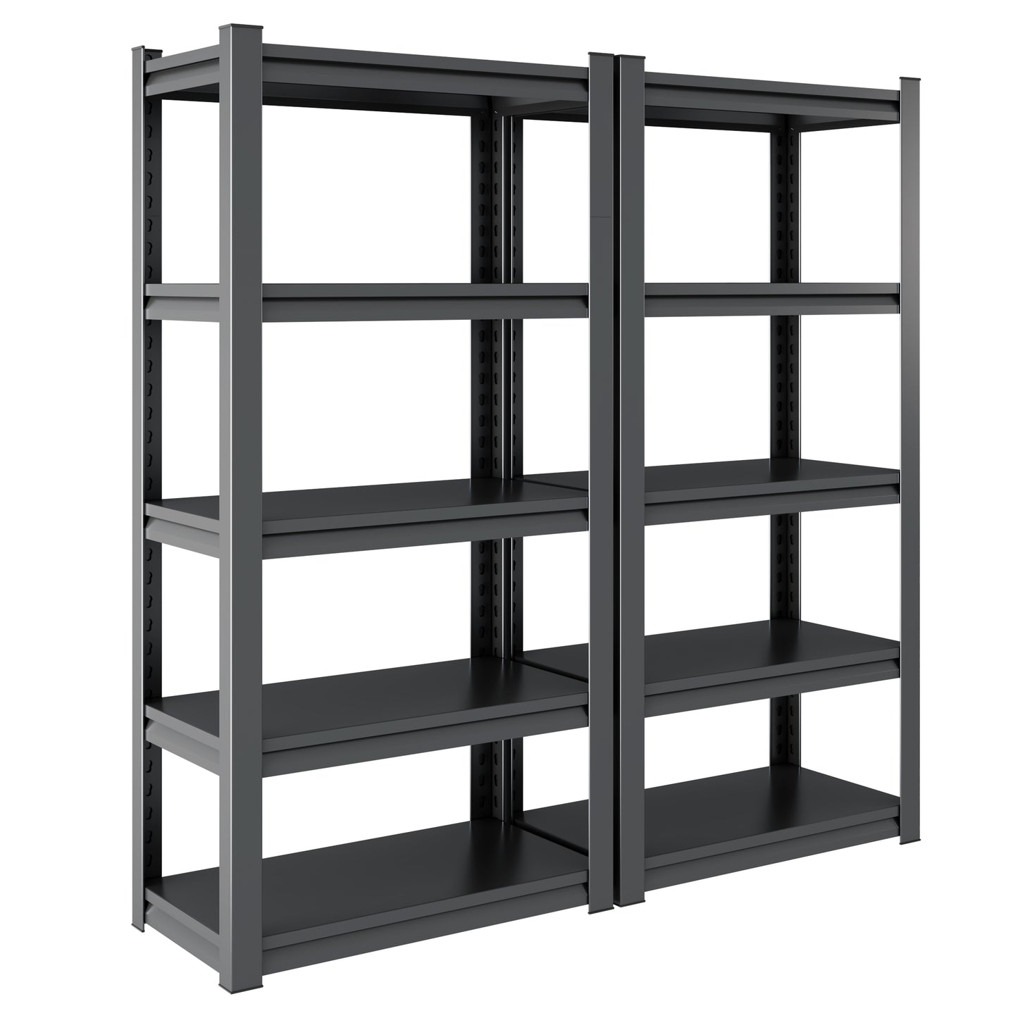 63"H  5 Tier Metal Shelves for Storage Garage Shelving 2000LBS Heavy Duty Storage Shelves Adjustable Garage Shelf Industrial Shelving Unit Storage Utility Rack,31.5"W*15.7"D*63"H,Black
