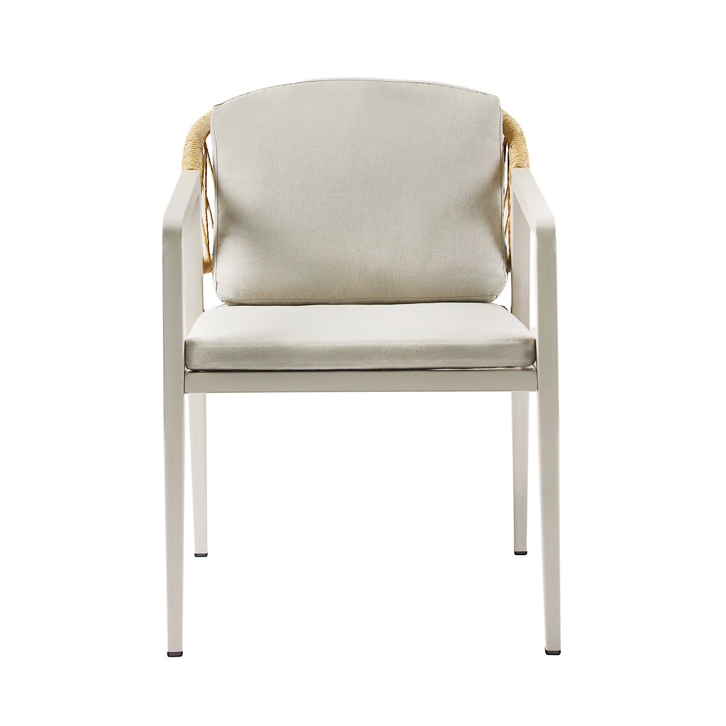 Outdoor Dining Chair Set of 2, Wicker Rattan Woven Patio Chairs, Outdoor Armchair Seating for Patio Backyard Poolside Balcony, Waterproof seat and cushion