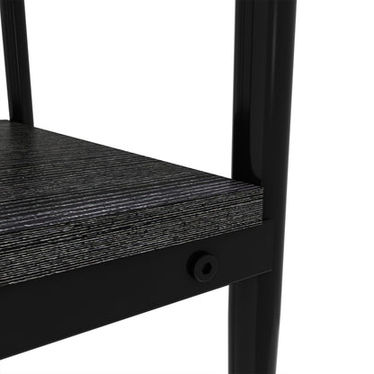 Set of 2 Rectangle End Table, Tempered Glass Tabletop with MDF layer, Modern Table for Living Room , Gray Glass