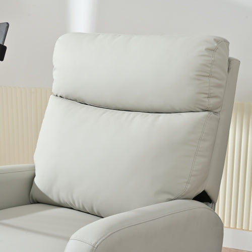 Rocking Recliner Chair,360° Swivel Nursery Rocking Chair,Glider Chair,Modern Small Rocking Swivel Recliner Chair for Bedroom,Living Room Chair Home Theater Seat,Phone Holder(Light Gray+360° Swivel)