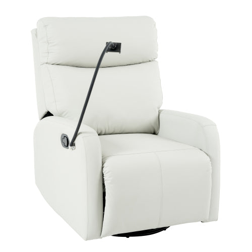 Rocking Recliner Chair,360° Swivel Nursery Rocking Chair,Glider Chair,Modern Small Rocking Swivel Recliner Chair for Bedroom,Living Room Chair Home Theater Seat,Phone Holder(Light Gray+360° Swivel)