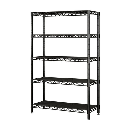 Wire Shelving Metal Storage Rack Adjustable Shelves, Standing Storage Shelf Units for Laundry Bathroom Kitchen Pantry Closet(Black, 42L x 17.99W x 71H)