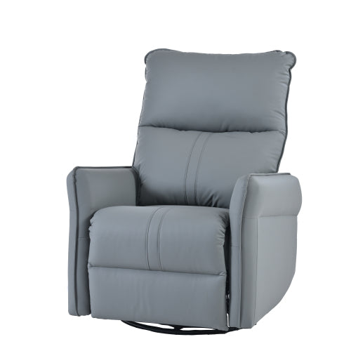 Rocker Recliner Chair,360° Swivel Nursery Rocking Chair,Glider Chair,Modern Small Rocking Swivel Recliner Chair for Bedroom,Living Room Chair Home Theater Seat,Side Pocket(Blue-gray+360° Swivel)