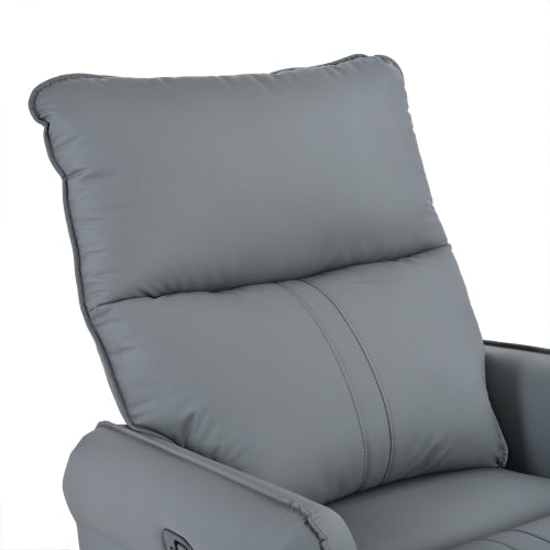 Rocker Recliner Chair,360° Swivel Nursery Rocking Chair,Glider Chair,Modern Small Rocking Swivel Recliner Chair for Bedroom,Living Room Chair Home Theater Seat,Side Pocket(Blue-gray+360° Swivel)