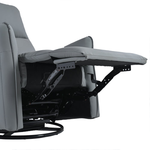 Rocker Recliner Chair,360° Swivel Nursery Rocking Chair,Glider Chair,Modern Small Rocking Swivel Recliner Chair for Bedroom,Living Room Chair Home Theater Seat,Side Pocket(Blue-gray+360° Swivel)