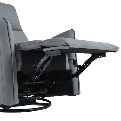 Rocker Recliner Chair,360° Swivel Nursery Rocking Chair,Glider Chair,Modern Small Rocking Swivel Recliner Chair for Bedroom,Living Room Chair Home Theater Seat,Side Pocket(Blue-gray+360° Swivel)