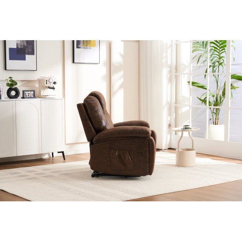 Power Lift Recliner Chair with Massage Elderly, Overstuffed Wide Recliners, Heavy Duty and Safety Motion Reclining Mechanism