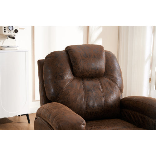 Power Lift Recliner Chair with Massage Elderly, Overstuffed Wide Recliners, Heavy Duty and Safety Motion Reclining Mechanism