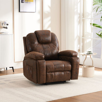 Power Lift Recliner Chair with Massage Elderly, Overstuffed Wide Recliners, Heavy Duty and Safety Motion Reclining Mechanism