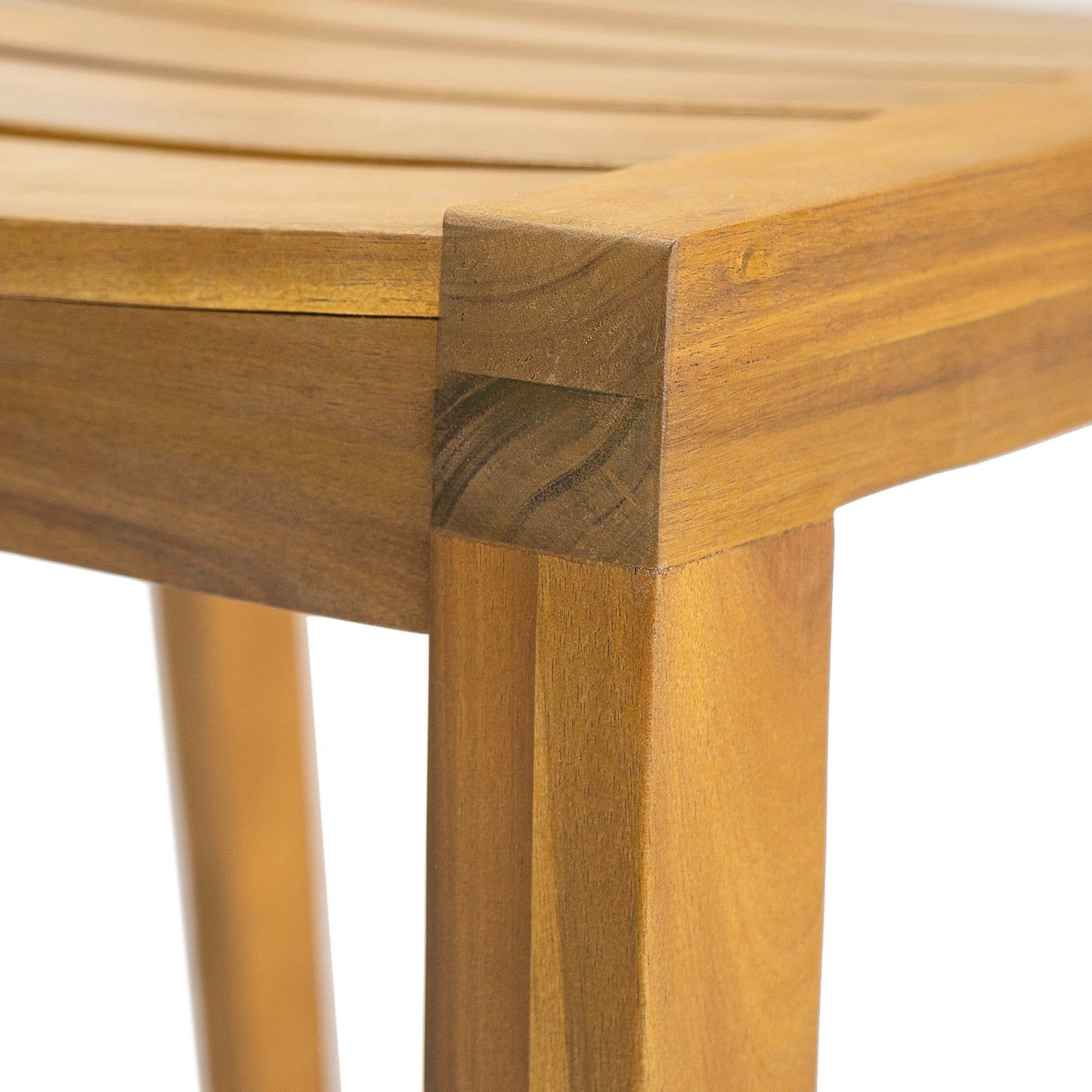 Outdoor Acacia Wood Dining Side Chair,Teak Finish (Set of 2)