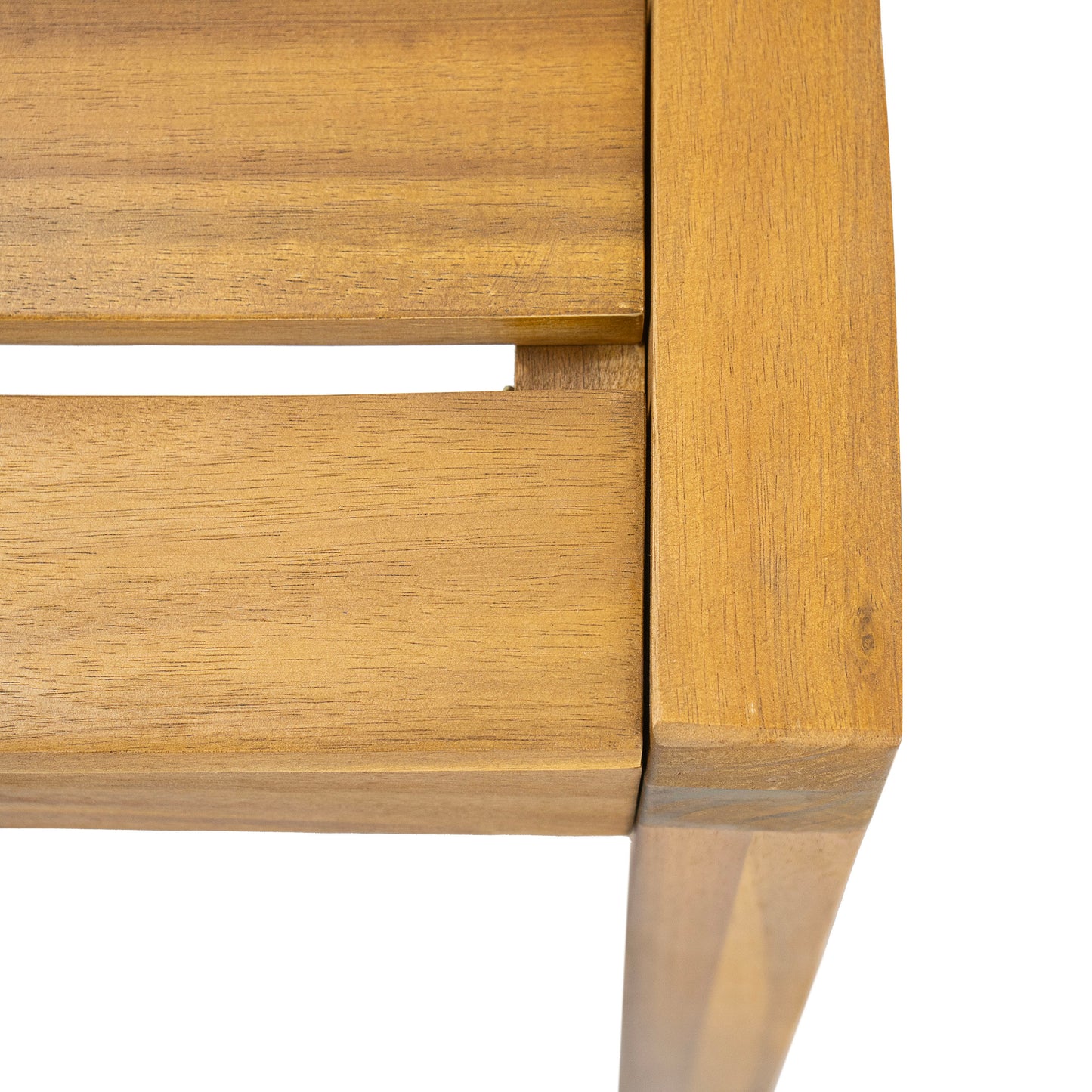 Outdoor Acacia Wood Dining Side Chair,Teak Finish (Set of 2)