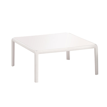 3 Piece Patio Conversation Sets, Modern Outdoor Patio Sectional Furniture Set with Square Coffee Table, Waterproof Thick Cushion Deep Seating for Porch, Balcony, White & Light Gray