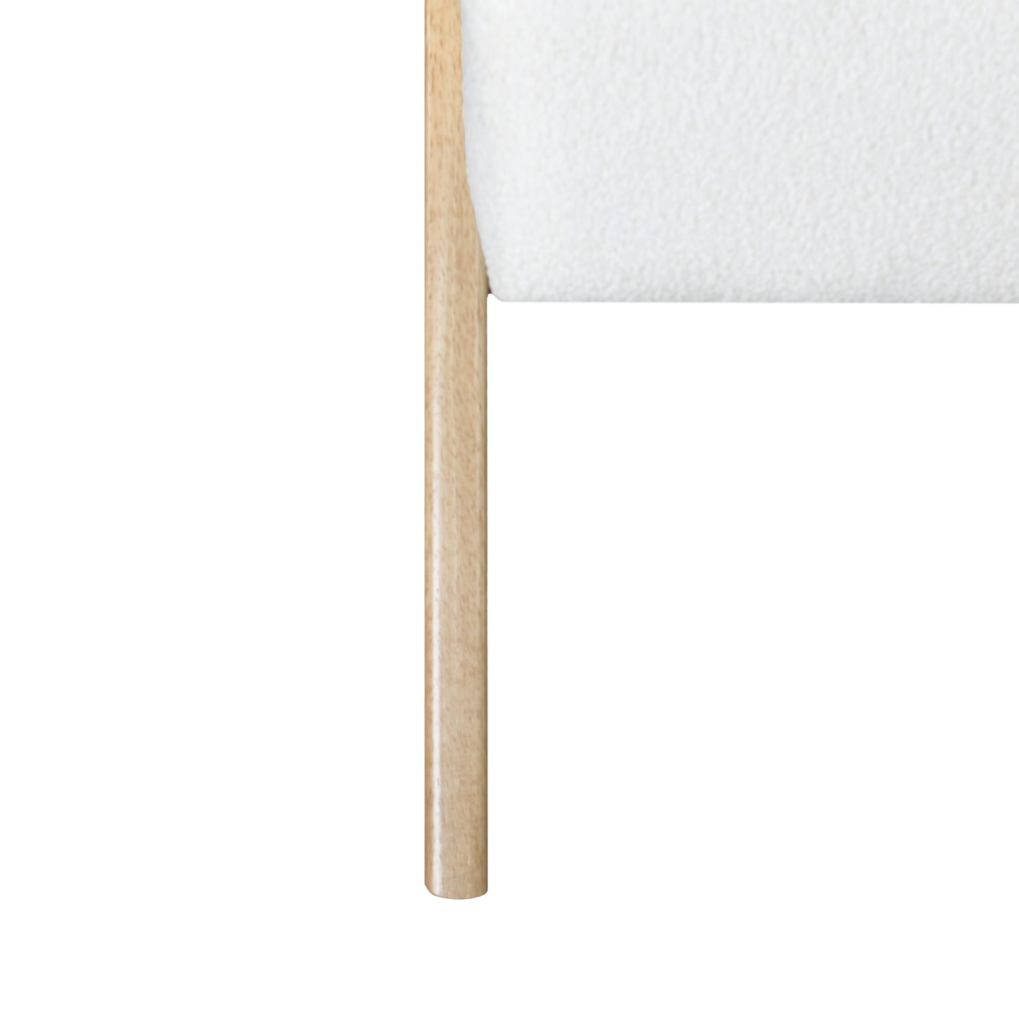 Modern Accent Chair with White Upholstery and Solid Wood Frame, Minimalist Lounge Chair for Living Room, Bedroom, or Office