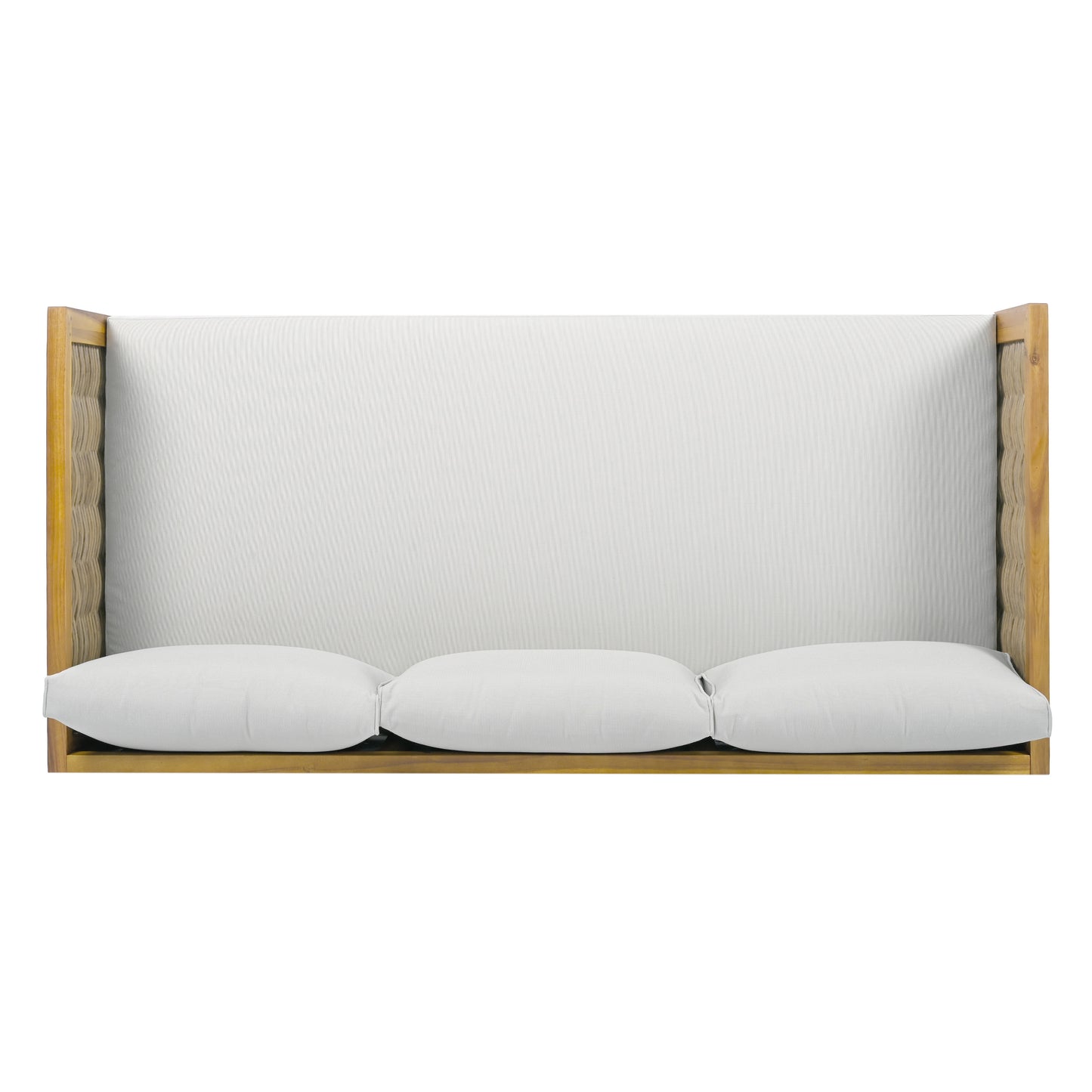 Wicker Patio Furniture Set Outdoor Rattan Sectional Sets Conversation Set - Weather-Resistant, for Garden, Patio & Deck(with Water Resistant Thick Light Gray Cushions)