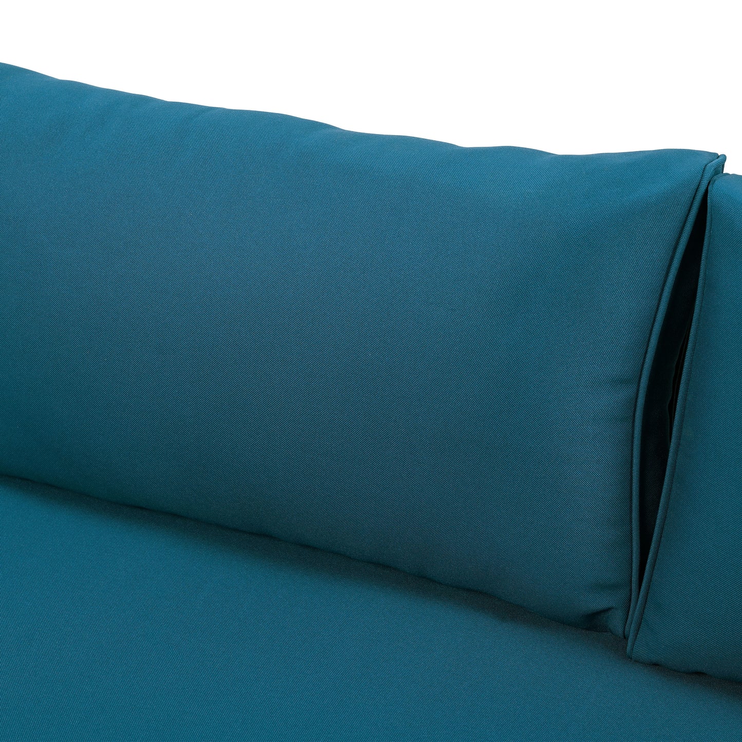 Wicker Patio Furniture Set Outdoor Rattan Sectional Sets Conversation Set - Weather-Resistant, for Garden, Patio & Deck(with Water Resistant Thick Dark Teal Cushions)