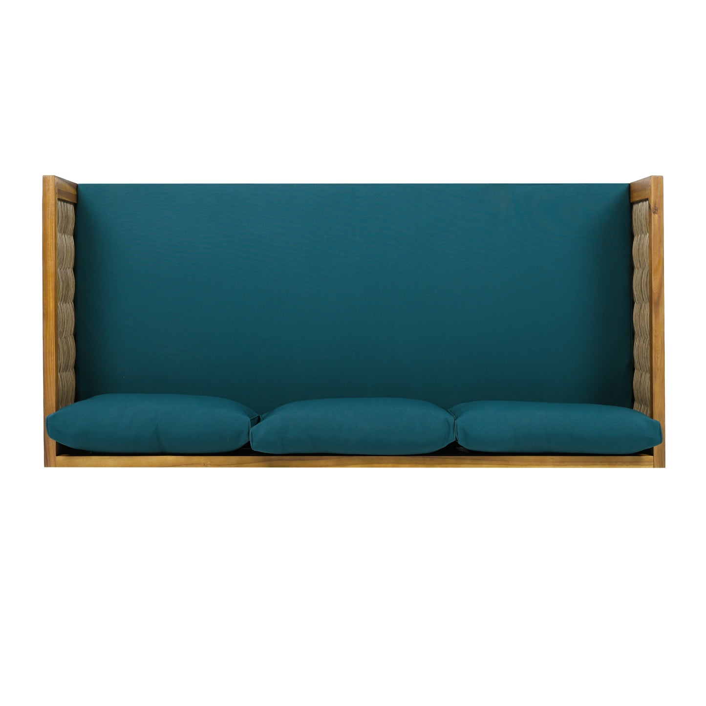 Wicker Patio Furniture Set Outdoor Rattan Sectional Sets Conversation Set - Weather-Resistant, for Garden, Patio & Deck(with Water Resistant Thick Dark Teal Cushions)