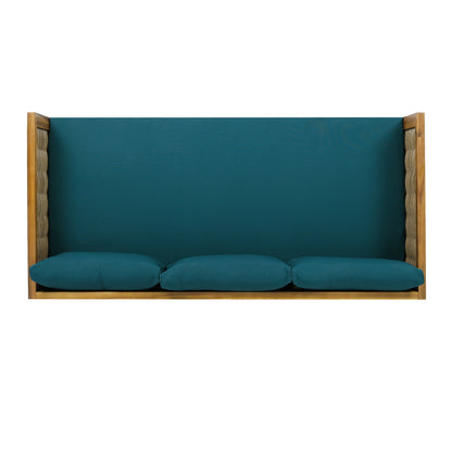 Wicker Patio Furniture Set Outdoor Rattan Sectional Sets Conversation Set - Weather-Resistant, for Garden, Patio & Deck(with Water Resistant Thick Dark Teal Cushions)