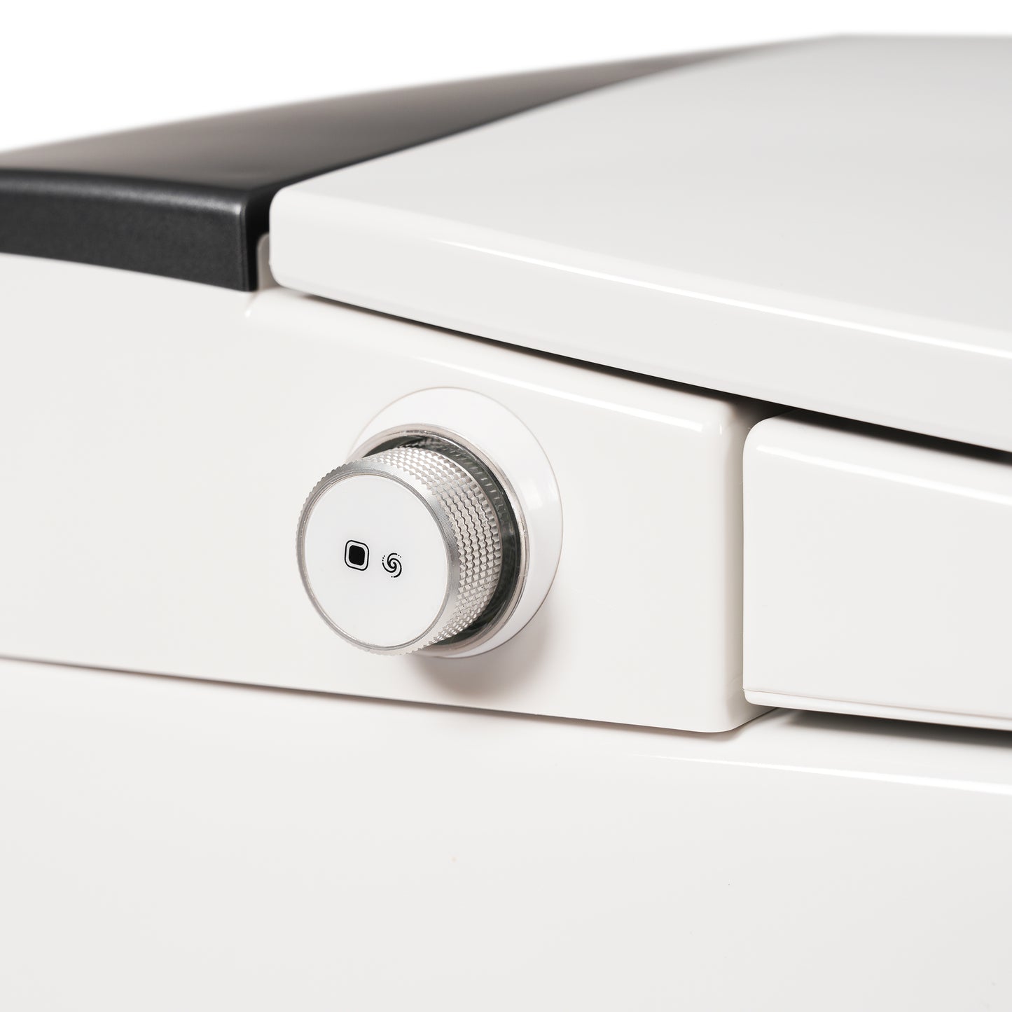 Heated Seat Smart Toilet, One Piece Toilet, Automatic Flush Tankless Toilet without Bidet, with Foot sensor Flush, Blue Night Light, Knob Control, Power Outage Flushing, Soft Close Cover,White