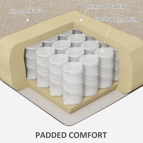 HOMCOM Power Lift Recliner Chair for Elderly, Easy Assembly, Fabric Lift Chair with Remote Control, Side Pockets for Living Room, Beige