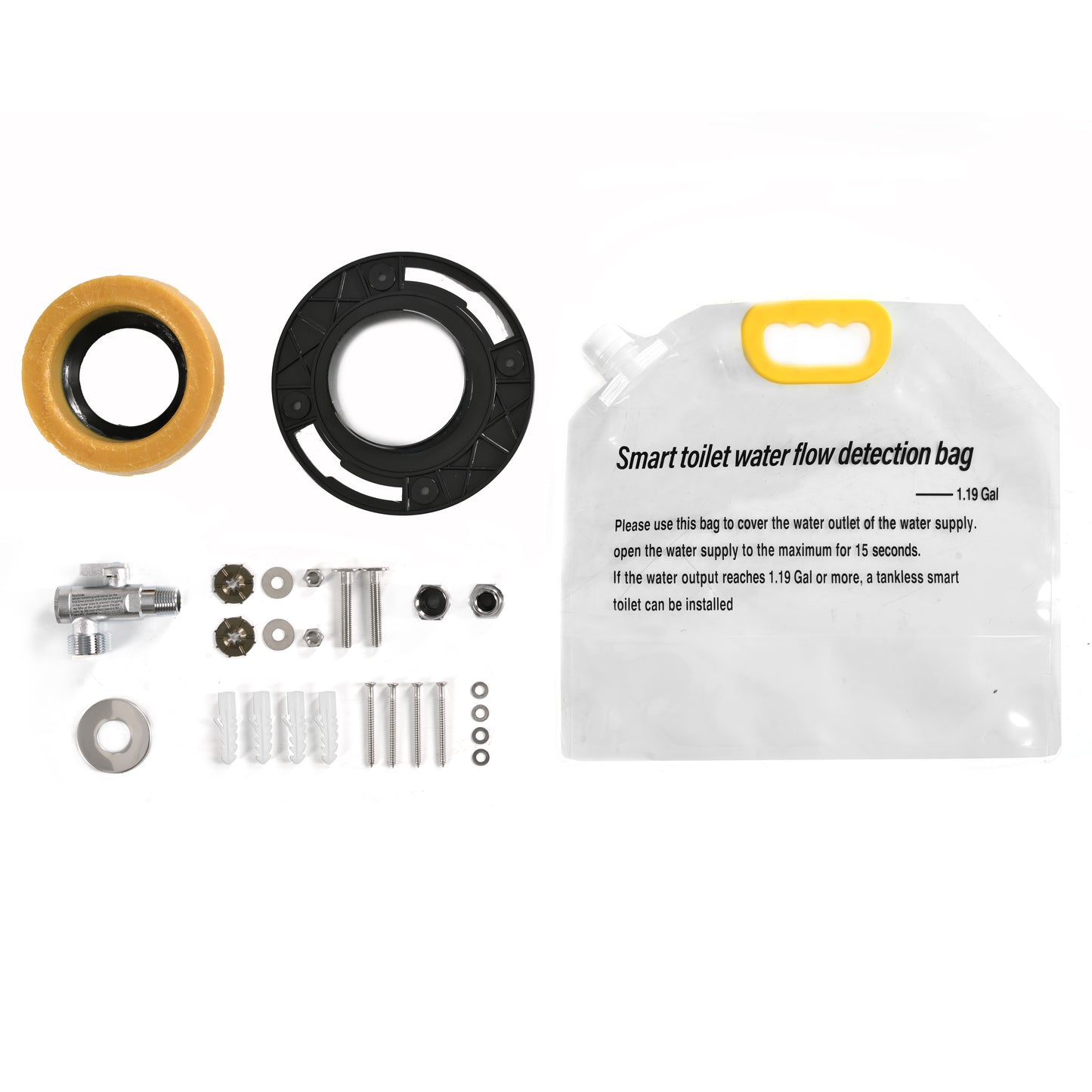 Smart toilet with Built-in Heated Seat, One Piece Elongated Modern Toilet with Adjustable Temp Heated Seat, Auto Flush, Dual Flush Toilet 1/1.28 GPF, Foot sensor Flush, White Night Light,Knob Control