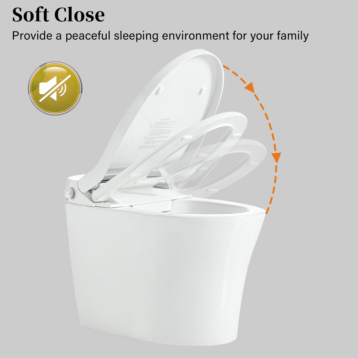 Smart toilet with Built-in Heated Seat, One Piece Elongated Modern Toilet with Adjustable Temp Heated Seat, Auto Flush, Dual Flush Toilet 1/1.28 GPF, Foot sensor Flush, White Night Light,Knob Control