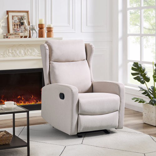 Rocking Recliner Chair for Living Room, Adjustable Modern Recliner Chair, Recliner Sofa with Lumbar Support, Classic and Traditional Recliner Chair with Comfortable Arm and Back Sofa(Light Gray)
