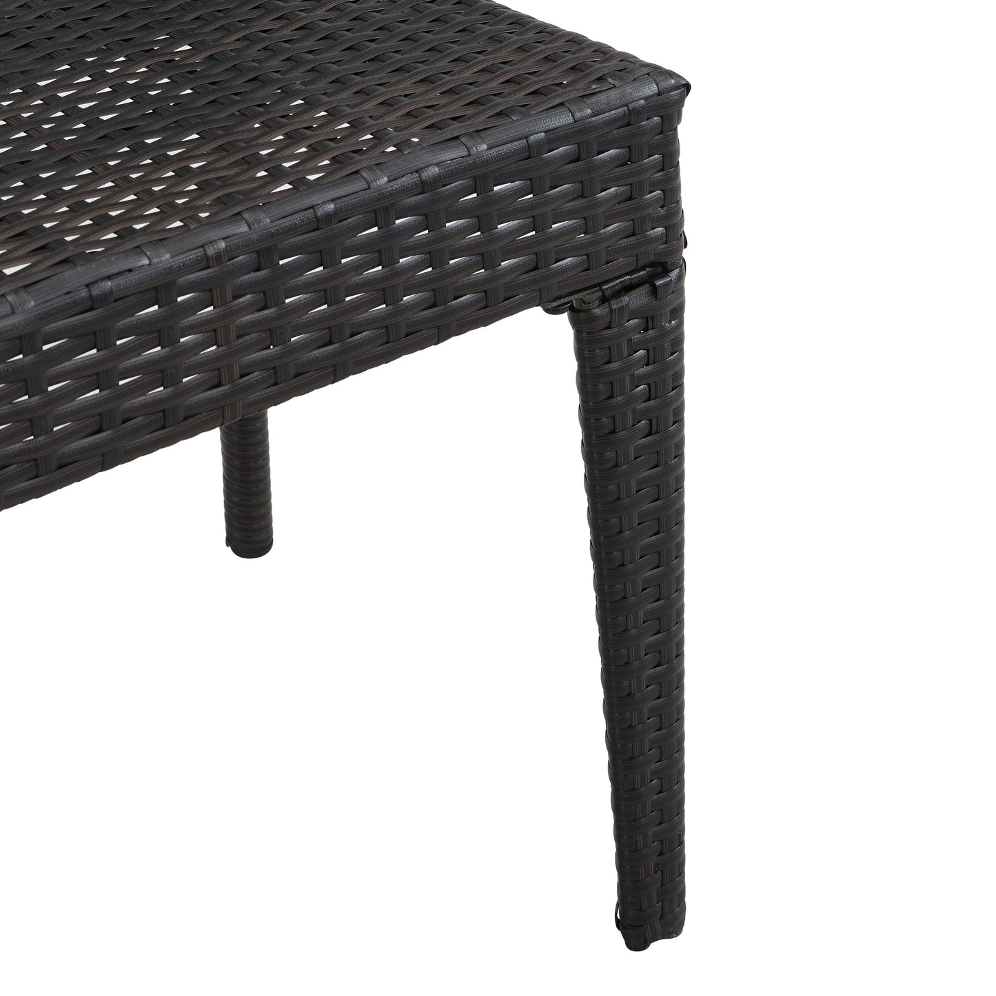 Outdoor Dining Chairs Set of 2, Stackable Chairs with UV-Resistant PE Rattan and Steel Frame, for Patio, Garden, Balcony, Supports 400lbs