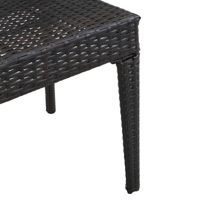 Outdoor Dining Chairs Set of 2, Stackable Chairs with UV-Resistant PE Rattan and Steel Frame, for Patio, Garden, Balcony, Supports 400lbs