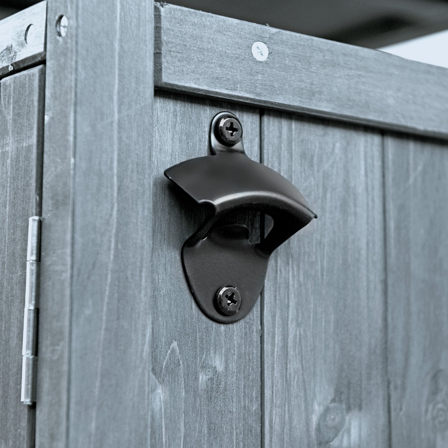 40.5" Outdoor Grill Cart with Stainless Steel Top, Solid Wood Outdoor Storage Cabinet with Drop Leaf, One Drawer, Towel Rack, Rolling Kitchen Cart with Lockable Wheels for Lawn Garden, Blue Grey