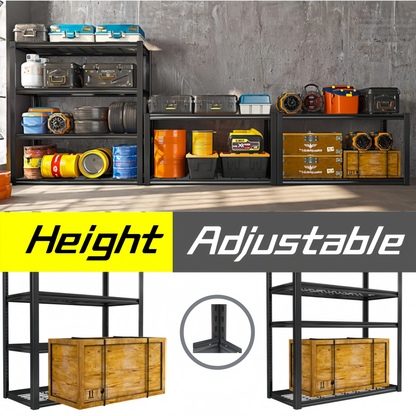 5 Tier Heavy Duty Metal Storage Shelves,Easy to Assemble,Adjustable,Storage Shelves for Basements, Garages and Kitchen, 78 "H*47.2 "W*23.6 "D