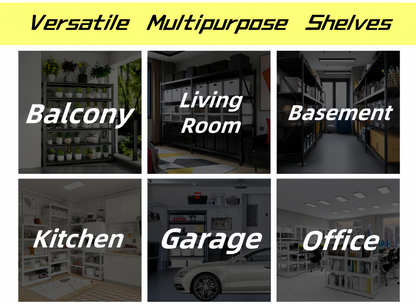 6 Tier Heavy Duty Metal Storage Shelves,Easy to Assemble, Adjustable,Storage Shelves for Basements, Garages and Kitchen, 84"H*55.1"W*23.6"D