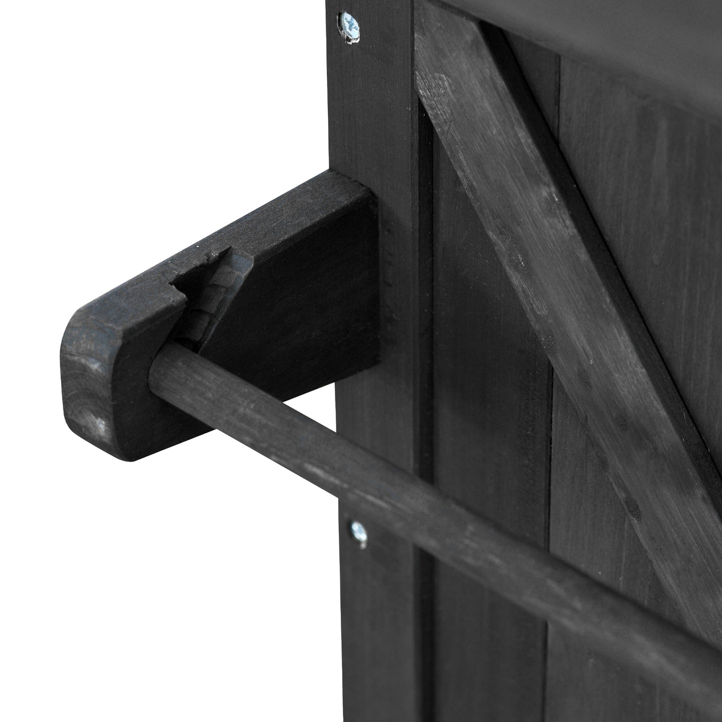 Outdoor Kitchen Island, Rolling Bar Cart & Storage Cabinet, Farmhouse Solid Wood Outdoor Grill Table with Stainless Steel Top, Spice Rack , Towel Rack for Kitchen & Barbecue, Black