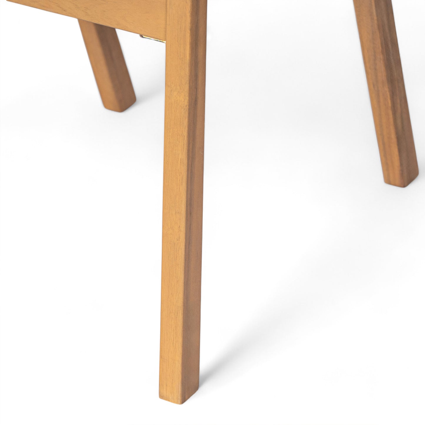 DINING CHAIR,Set of 2,Teak Frame+ Beige Textile