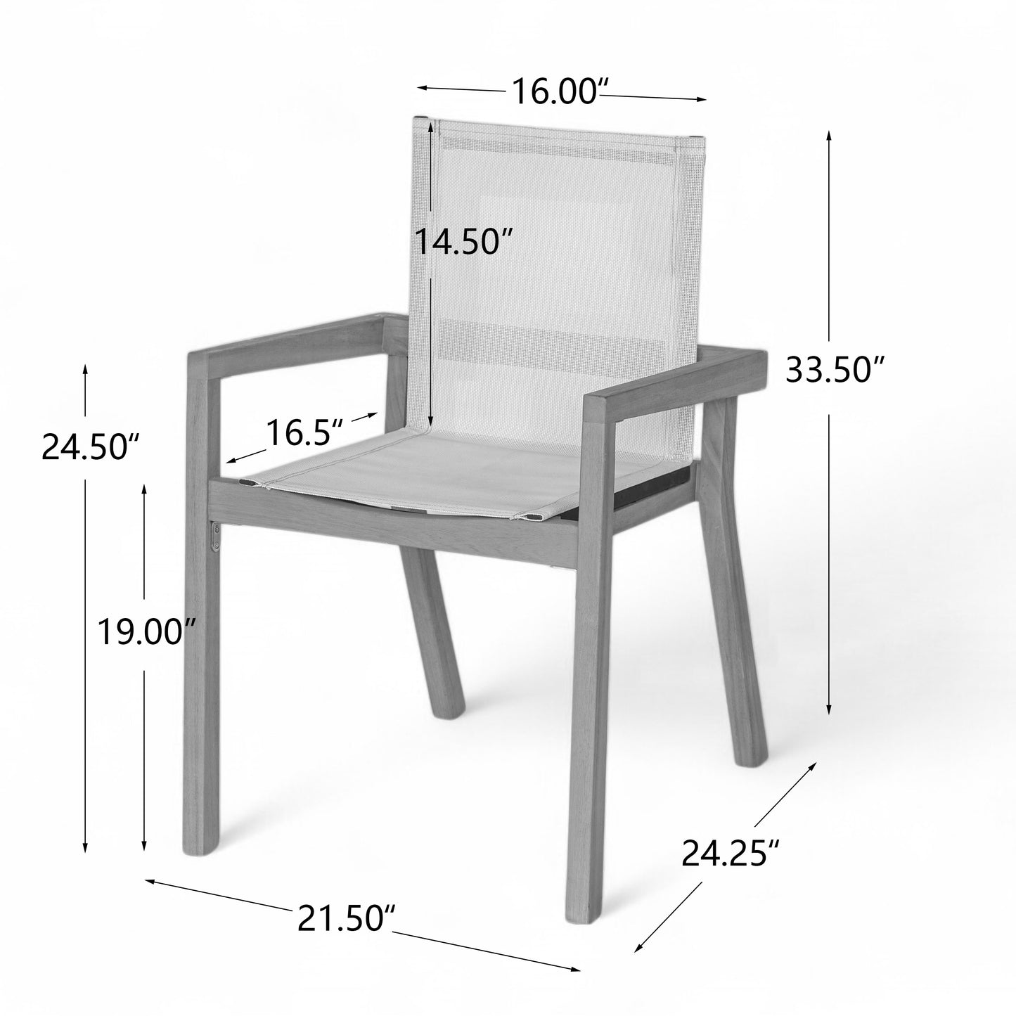 DINING CHAIR,Set of 2,Teak Frame+ Beige Textile