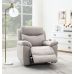 Chriki Light Gray Polished Microfiber Power Motion Recliner with Lift, Heating & Massage Chair