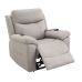 Chriki Light Gray Polished Microfiber Power Motion Recliner with Lift, Heating & Massage Chair