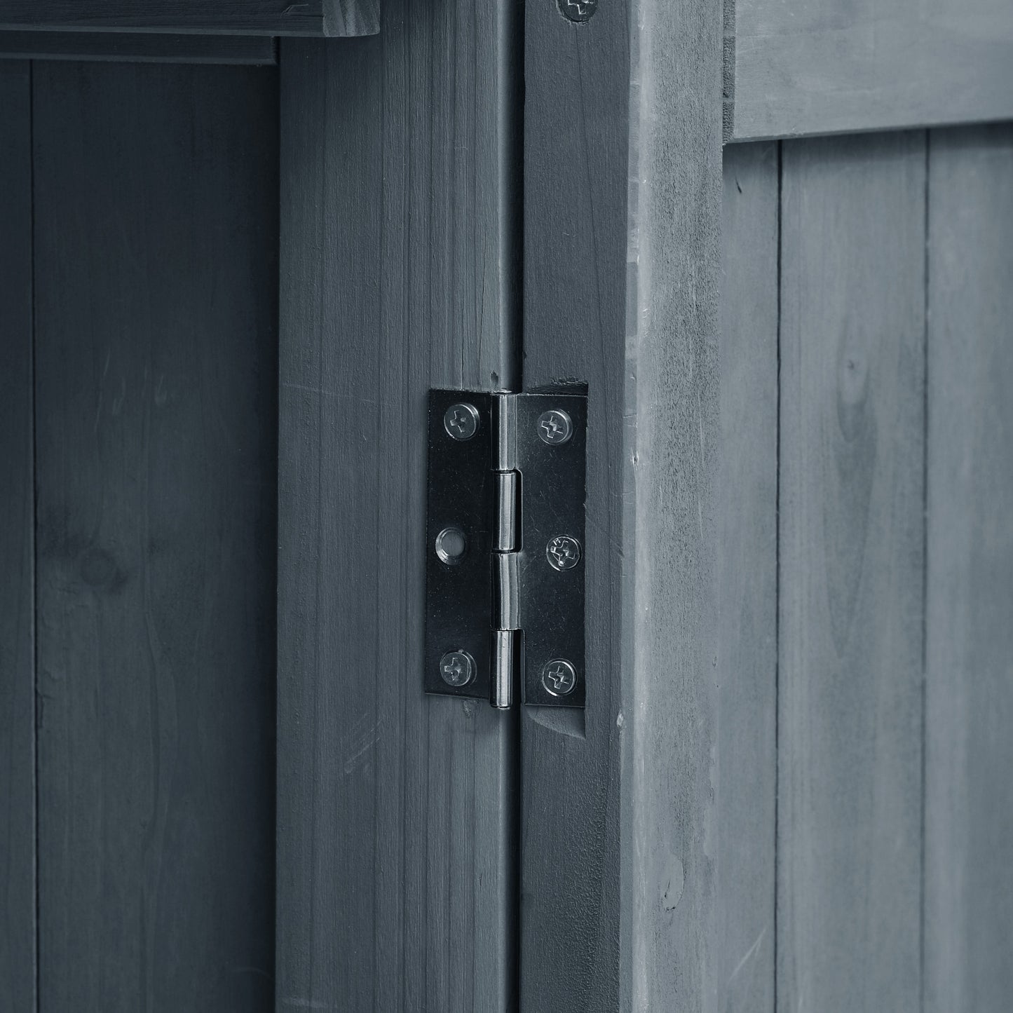 53.3" Outdoor Kitchen Island with Raised Shelf, Solid Wood Storage Cabinet with Stainless Steel Top, Outdoor Rolling Grill Cart with Internal Storage Rack, Adjustable Shelf, Spice Rack, Grey Blue