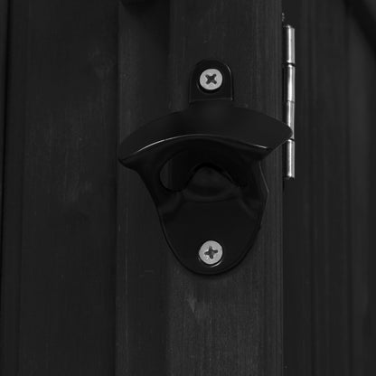 66.5" Outdoor Kitchen Island for Big Green Egg Grills, Solid Wood Outdoor Grill Cart for Tabletop Grill with Stainless Steel Top, Drawer, Compatible with Large Big Green Egg, Kamado Joe- Black