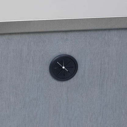 66.5" Outdoor Kitchen Island for Big Green Egg Grills, Solid Wood Outdoor Grill Cart for Tabletop Grill with Stainless Steel Top, Drawer, Compatible with Large Big Green Egg, Kamado Joe- Grey Blue