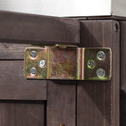 66.5" Outdoor Kitchen Island for Big Green Egg Grills, Solid Wood Outdoor Grill Cart for Tabletop Grill with Stainless Steel Top, Drawer, Compatible with Large Big Green Egg, Kamado Joe-Dark Brown