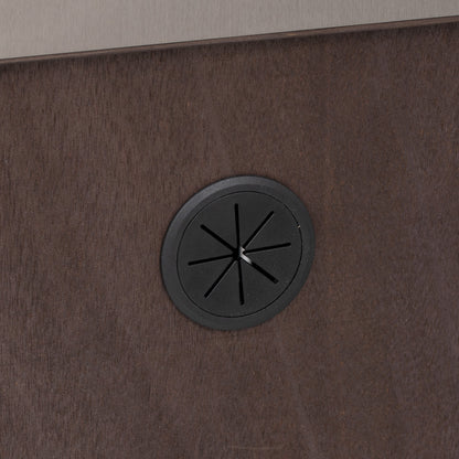 66.5" Outdoor Kitchen Island for Big Green Egg Grills, Solid Wood Outdoor Grill Cart for Tabletop Grill with Stainless Steel Top, Drawer, Compatible with Large Big Green Egg, Kamado Joe-Dark Brown