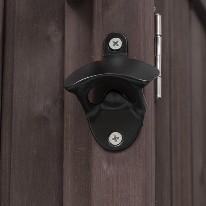 66.5" Outdoor Kitchen Island for Big Green Egg Grills, Solid Wood Outdoor Grill Cart for Tabletop Grill with Stainless Steel Top, Drawer, Compatible with Large Big Green Egg, Kamado Joe-Dark Brown