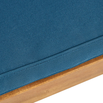 DINING CHAIR,2PCS with 2 Blue Cushions,for Backyard, Poolside, Garden