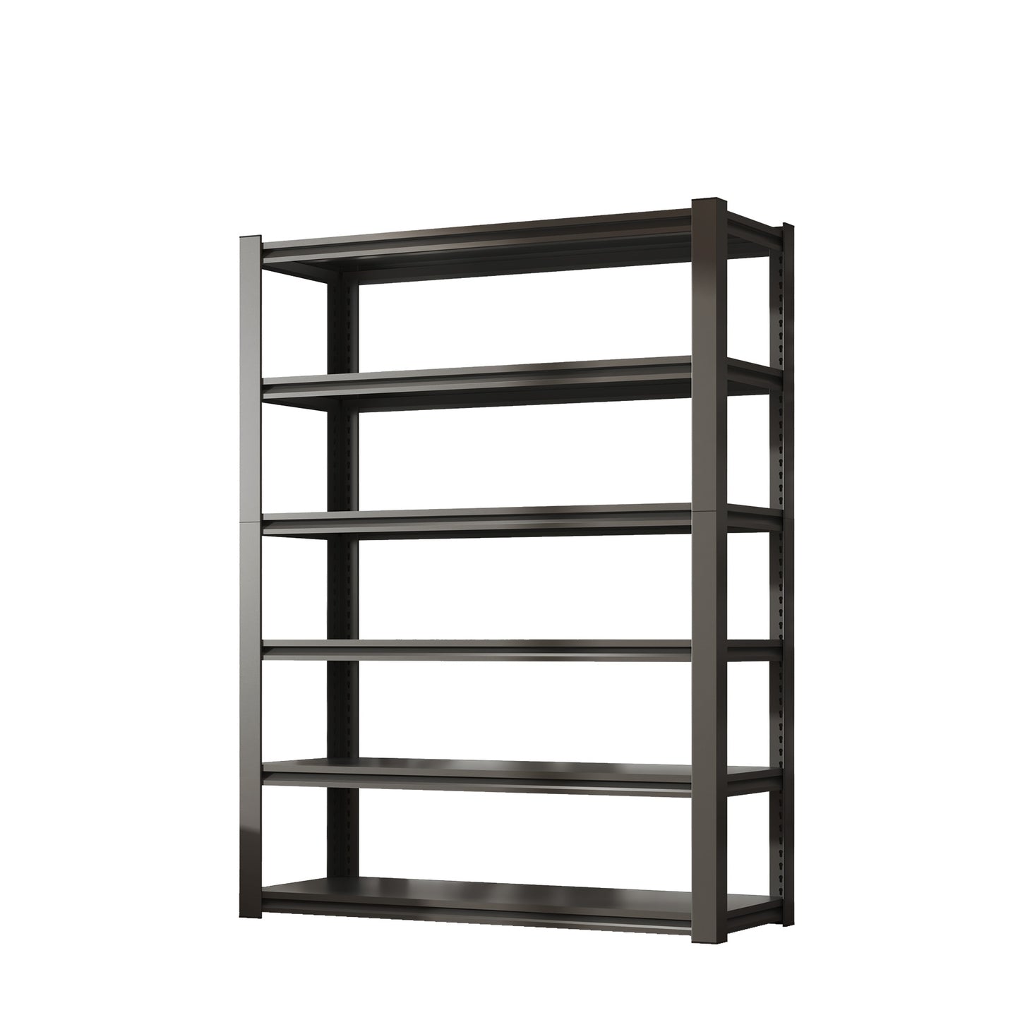 82"H  6 Tier Metal Shelves for Storage Garage Shelving 2400LBS Heavy Duty Storage Shelves Adjustable Garage Shelf Industrial Shelving Unit Storage Utility Rack,48"W*18"D*82"H,Black