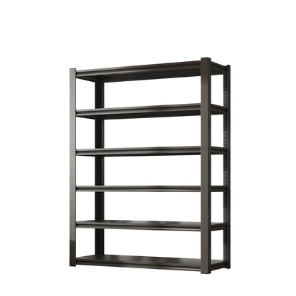 82"H  6 Tier Metal Shelves for Storage Garage Shelving 2400LBS Heavy Duty Storage Shelves Adjustable Garage Shelf Industrial Shelving Unit Storage Utility Rack,48"W*18"D*82"H,Black