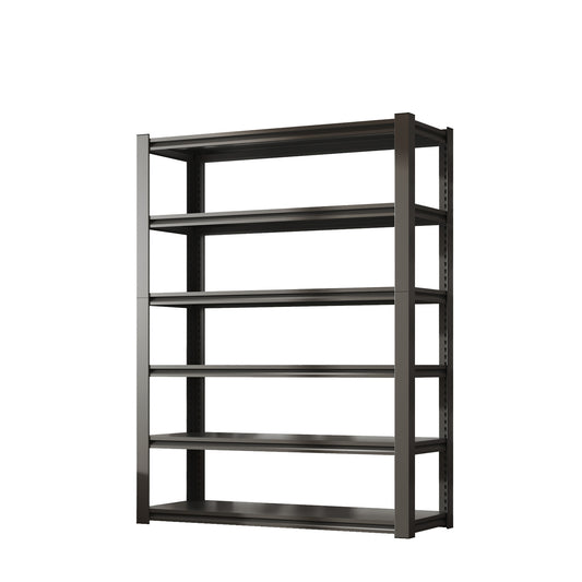 82"H  6 Tier Metal Shelves for Storage Garage Shelving 2400LBS Heavy Duty Storage Shelves Adjustable Garage Shelf Industrial Shelving Unit Storage Utility Rack,48"W*18"D*82"H,Black